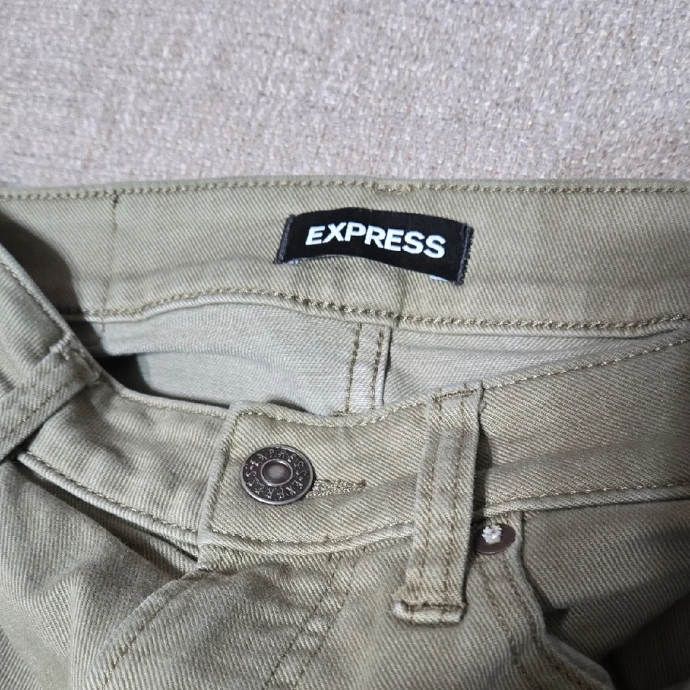 Express Men's Skinny Jeans in Olive - Picture 2 of 10